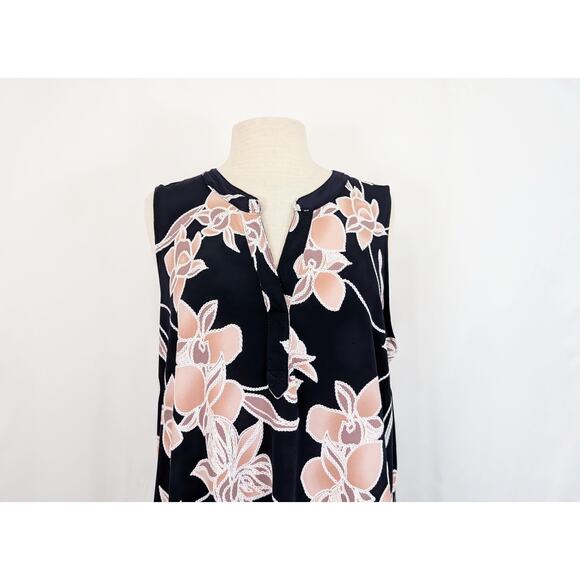 Papermoon Top Stitch Fix Blue Floral Clementa Textured Knit Women's Size 1X - Picture 2 of 6